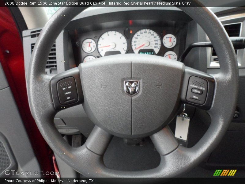 Inferno Red Crystal Pearl / Medium Slate Gray 2008 Dodge Ram 1500 Lone Star Edition Quad Cab 4x4