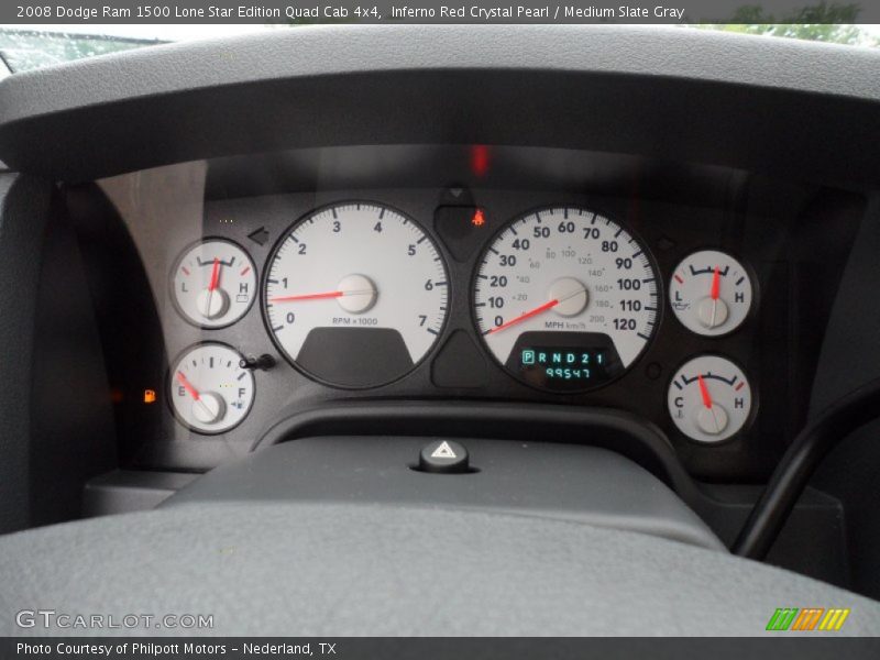 Inferno Red Crystal Pearl / Medium Slate Gray 2008 Dodge Ram 1500 Lone Star Edition Quad Cab 4x4