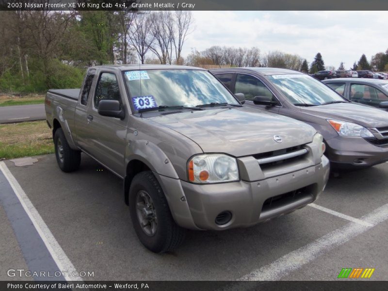 Granite Metallic / Gray 2003 Nissan Frontier XE V6 King Cab 4x4
