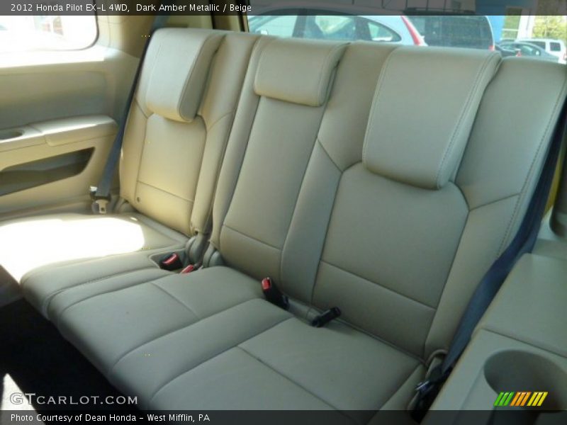 Dark Amber Metallic / Beige 2012 Honda Pilot EX-L 4WD