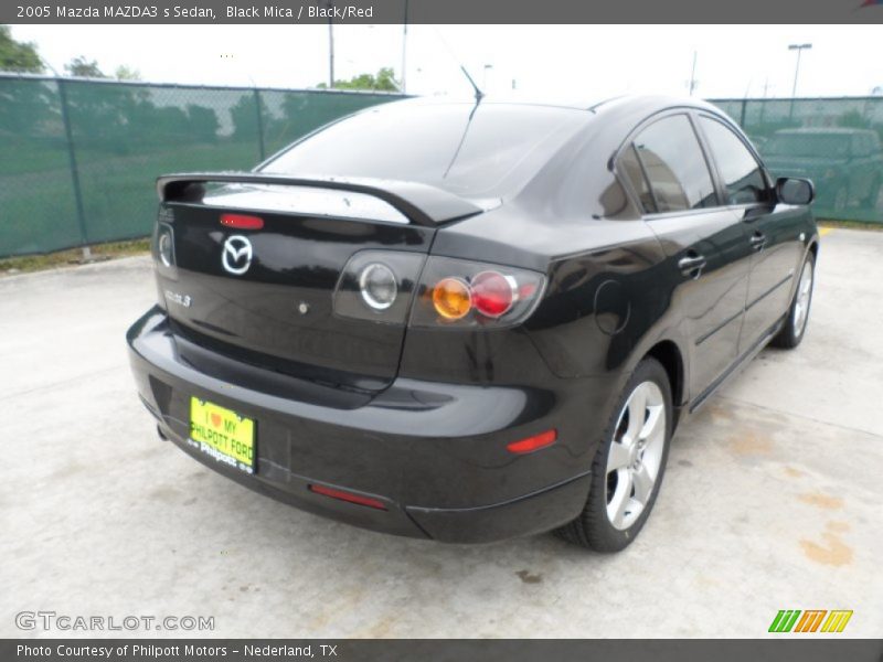 Black Mica / Black/Red 2005 Mazda MAZDA3 s Sedan