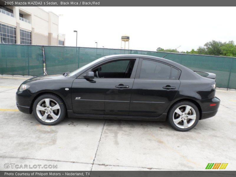 Black Mica / Black/Red 2005 Mazda MAZDA3 s Sedan