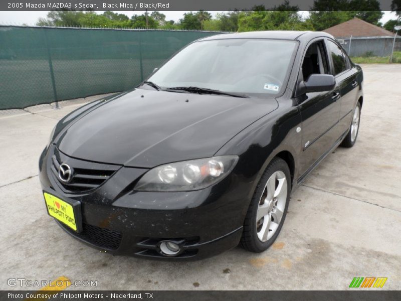 Black Mica / Black/Red 2005 Mazda MAZDA3 s Sedan