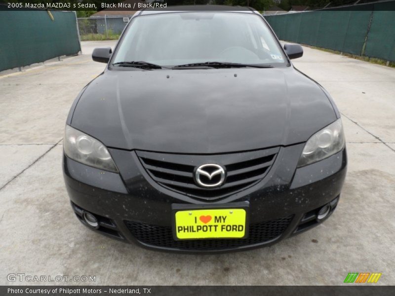 Black Mica / Black/Red 2005 Mazda MAZDA3 s Sedan