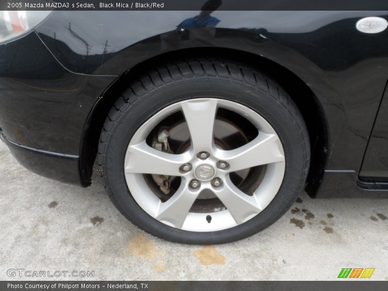Black Mica / Black/Red 2005 Mazda MAZDA3 s Sedan