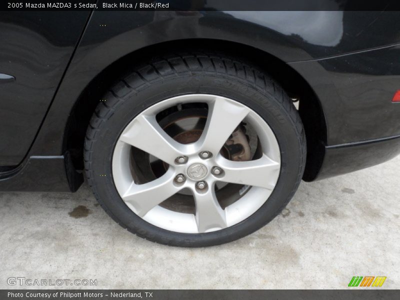 Black Mica / Black/Red 2005 Mazda MAZDA3 s Sedan