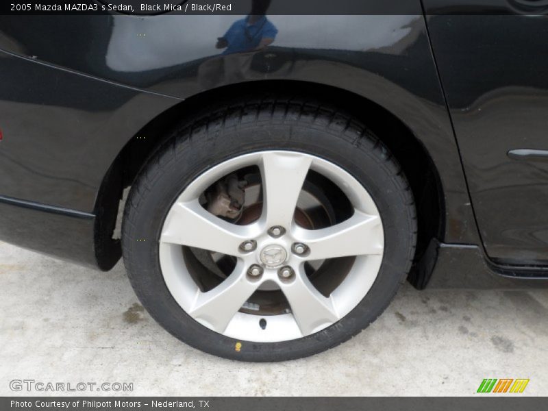 Black Mica / Black/Red 2005 Mazda MAZDA3 s Sedan