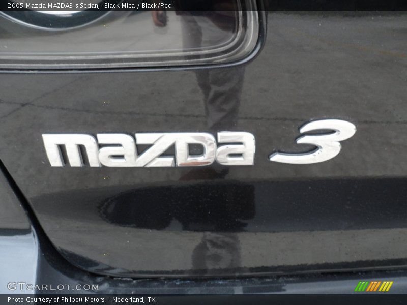 Black Mica / Black/Red 2005 Mazda MAZDA3 s Sedan