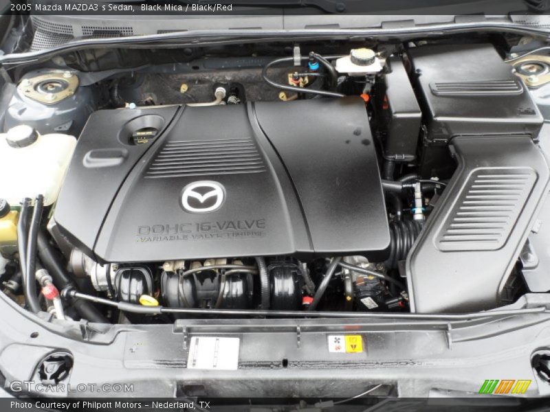 Black Mica / Black/Red 2005 Mazda MAZDA3 s Sedan