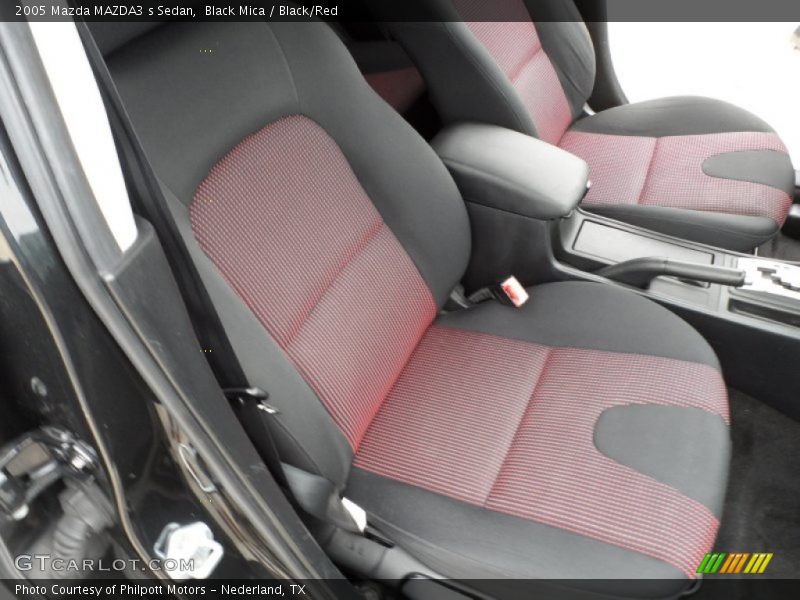 Black Mica / Black/Red 2005 Mazda MAZDA3 s Sedan