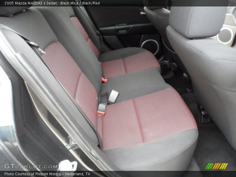 Black Mica / Black/Red 2005 Mazda MAZDA3 s Sedan