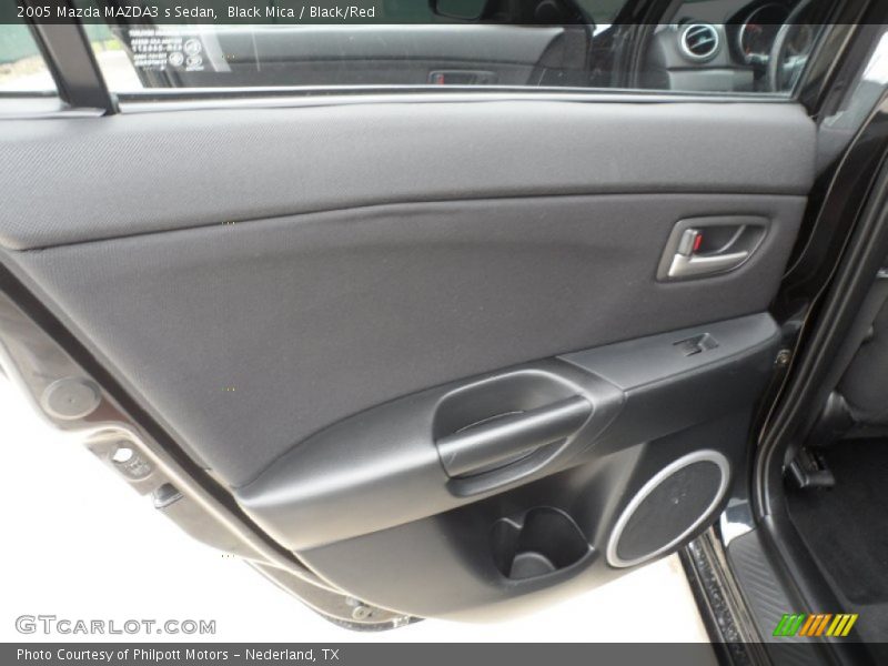 Black Mica / Black/Red 2005 Mazda MAZDA3 s Sedan