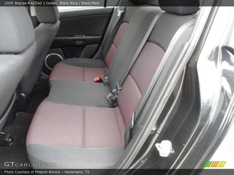 Black Mica / Black/Red 2005 Mazda MAZDA3 s Sedan