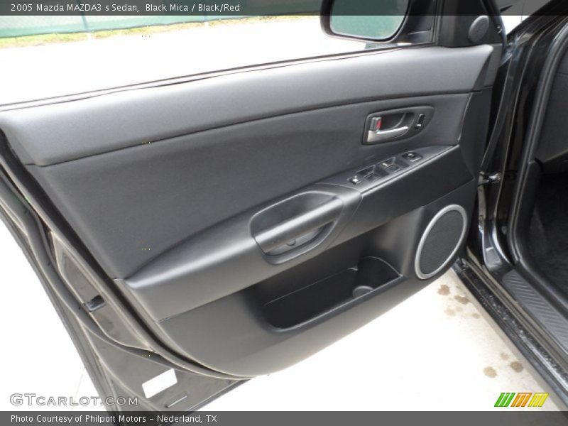 Black Mica / Black/Red 2005 Mazda MAZDA3 s Sedan