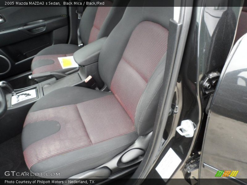 Black Mica / Black/Red 2005 Mazda MAZDA3 s Sedan