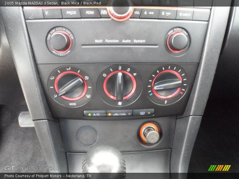 Black Mica / Black/Red 2005 Mazda MAZDA3 s Sedan