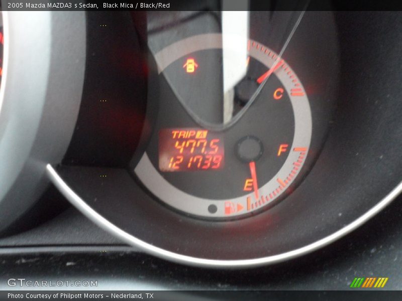 Black Mica / Black/Red 2005 Mazda MAZDA3 s Sedan