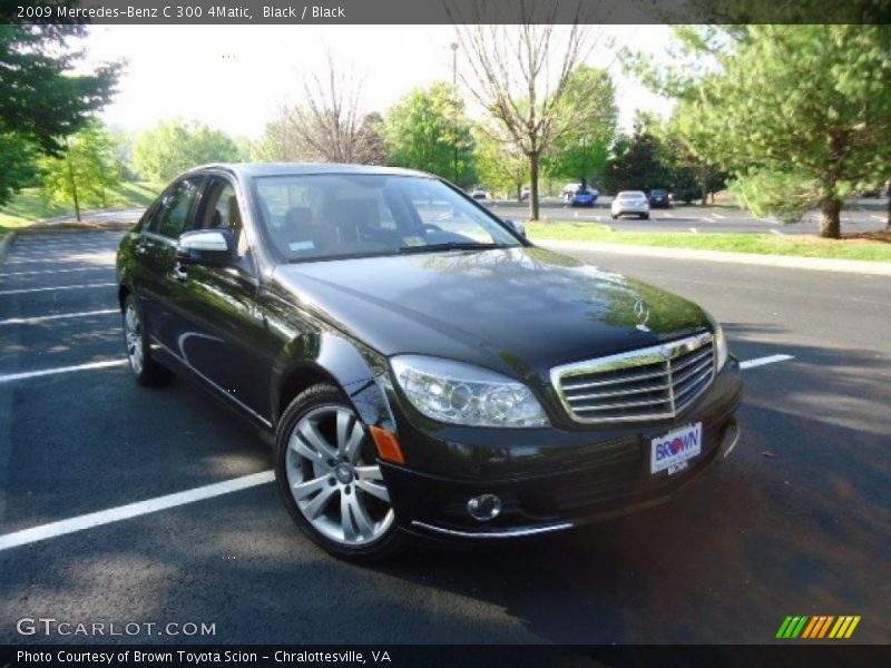 Black / Black 2009 Mercedes-Benz C 300 4Matic