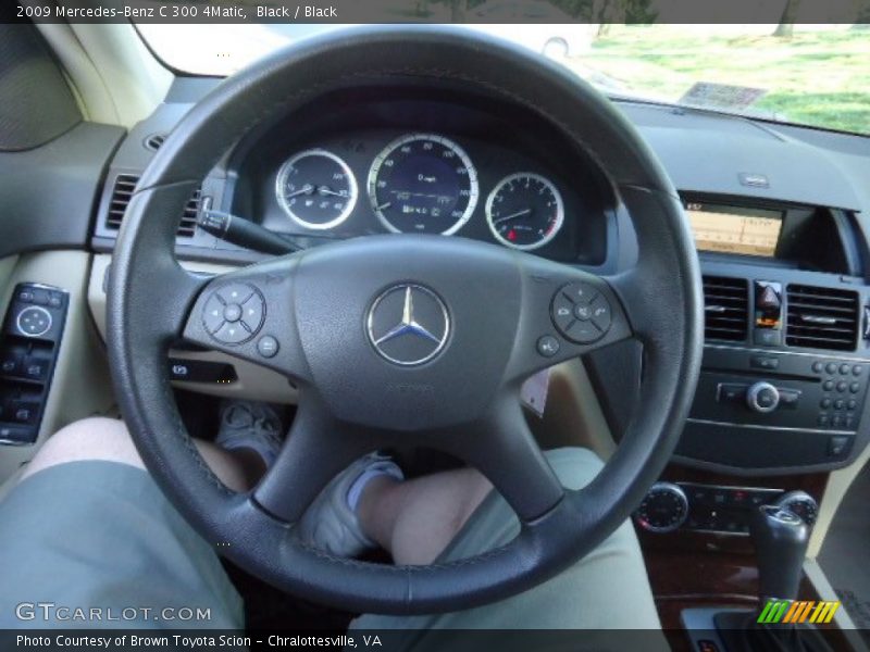 Black / Black 2009 Mercedes-Benz C 300 4Matic