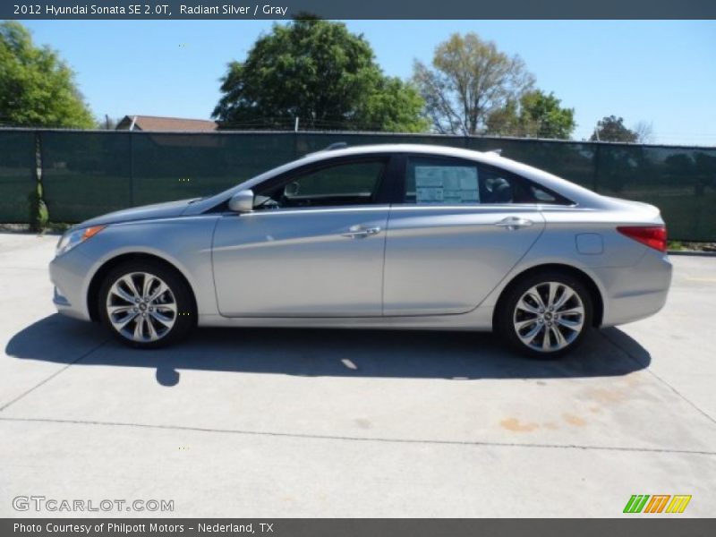 Radiant Silver / Gray 2012 Hyundai Sonata SE 2.0T