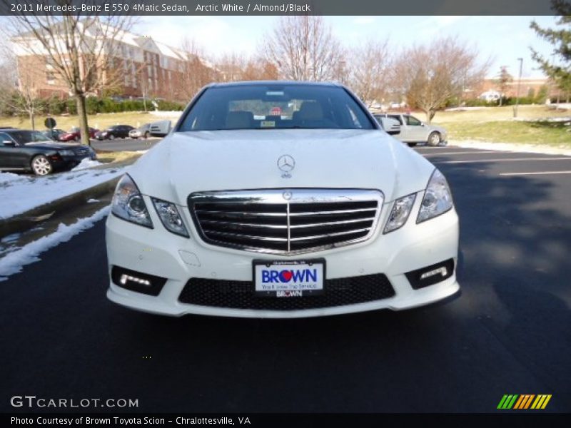 Arctic White / Almond/Black 2011 Mercedes-Benz E 550 4Matic Sedan