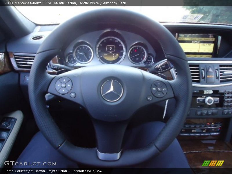 Arctic White / Almond/Black 2011 Mercedes-Benz E 550 4Matic Sedan
