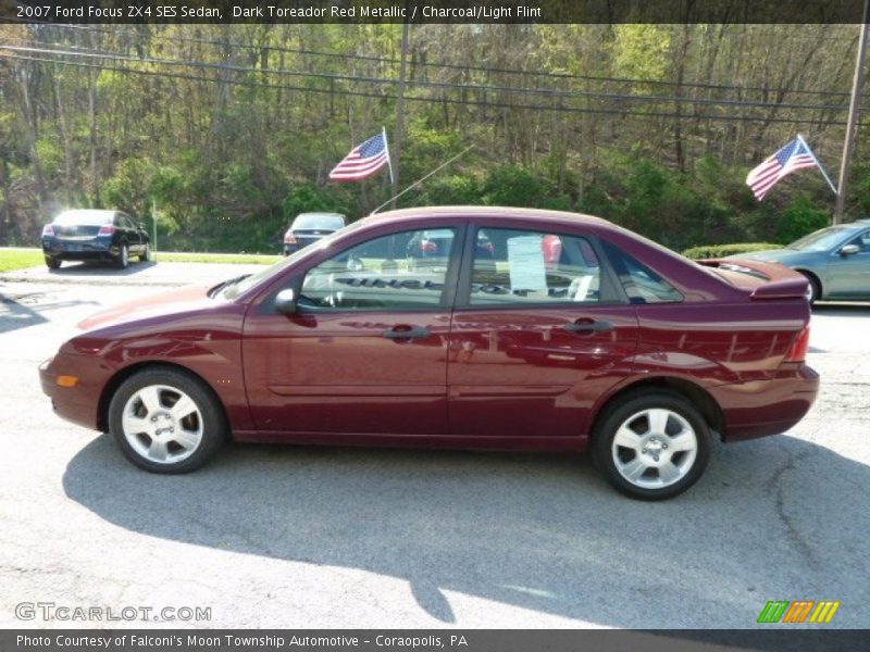Dark Toreador Red Metallic / Charcoal/Light Flint 2007 Ford Focus ZX4 SES Sedan