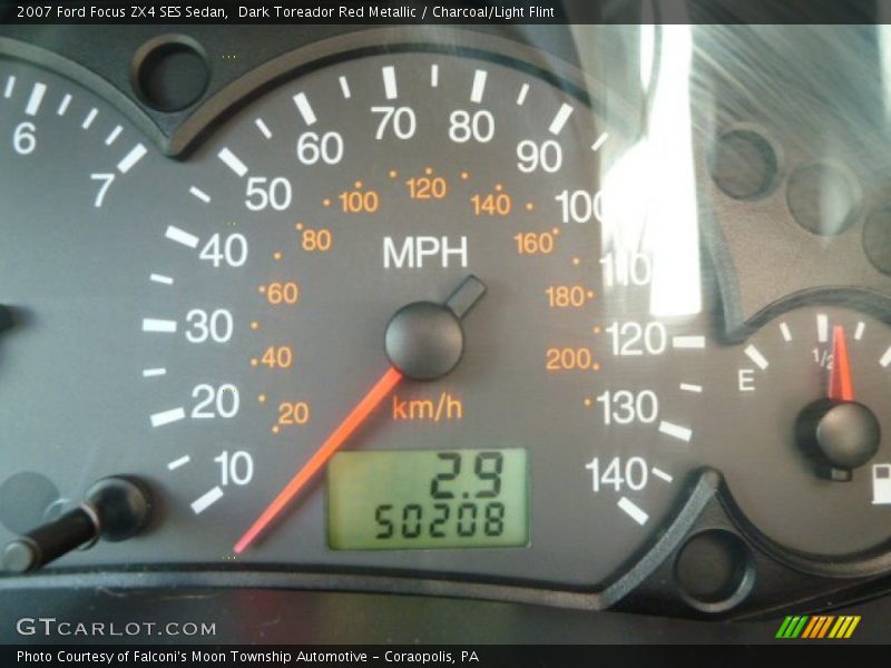 Dark Toreador Red Metallic / Charcoal/Light Flint 2007 Ford Focus ZX4 SES Sedan