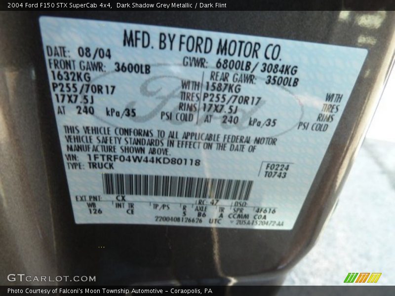 CX - 2004 Ford F150 STX SuperCab 4x4