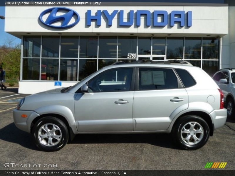 Platinum / Gray 2009 Hyundai Tucson Limited V6 4WD