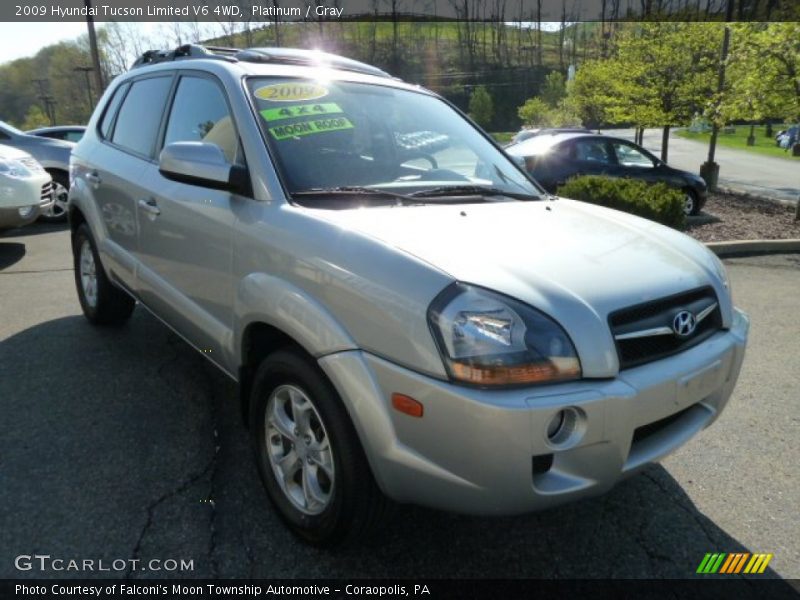 Platinum / Gray 2009 Hyundai Tucson Limited V6 4WD