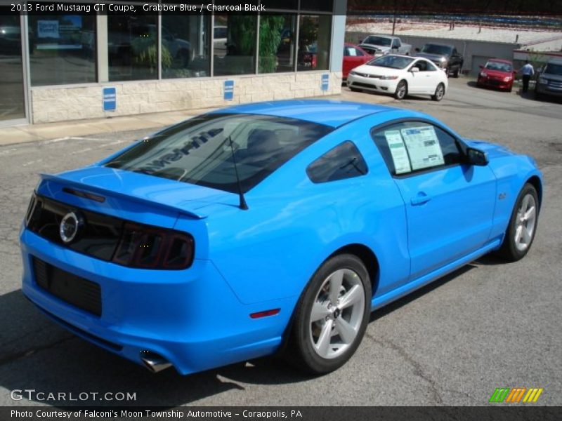 Grabber Blue / Charcoal Black 2013 Ford Mustang GT Coupe