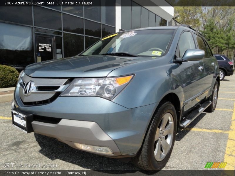 Steel Blue Metallic / Taupe 2007 Acura MDX Sport