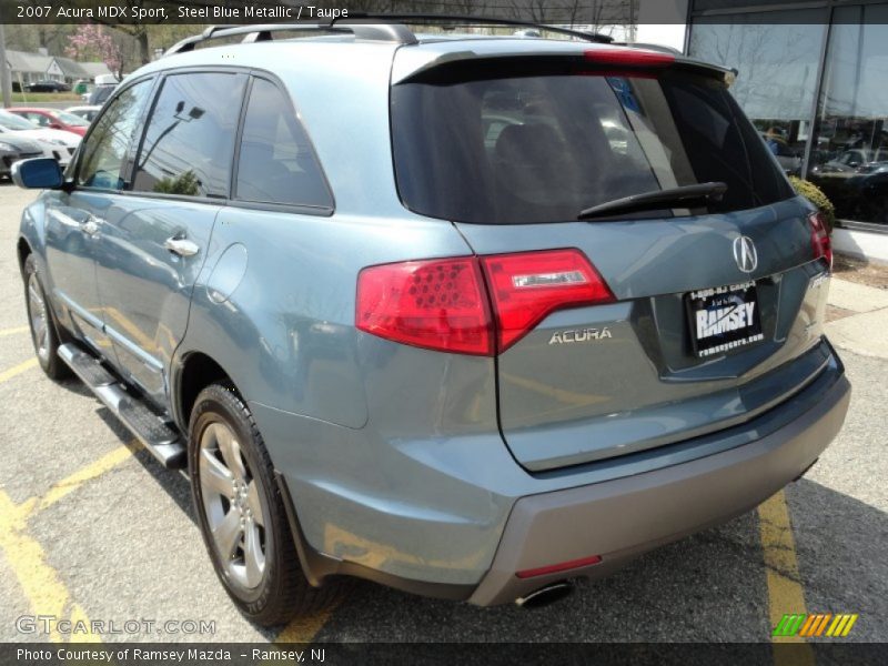 Steel Blue Metallic / Taupe 2007 Acura MDX Sport