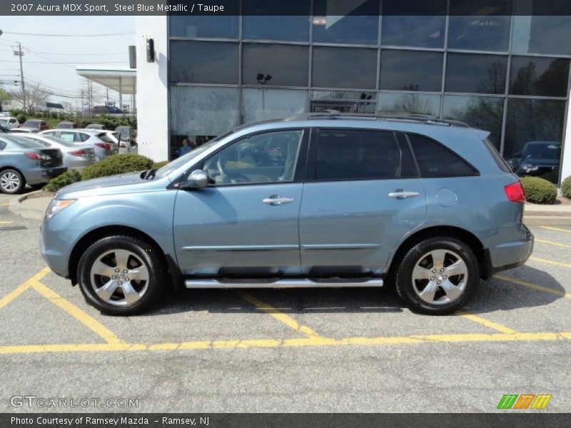Steel Blue Metallic / Taupe 2007 Acura MDX Sport