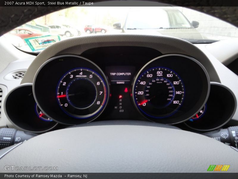 Steel Blue Metallic / Taupe 2007 Acura MDX Sport
