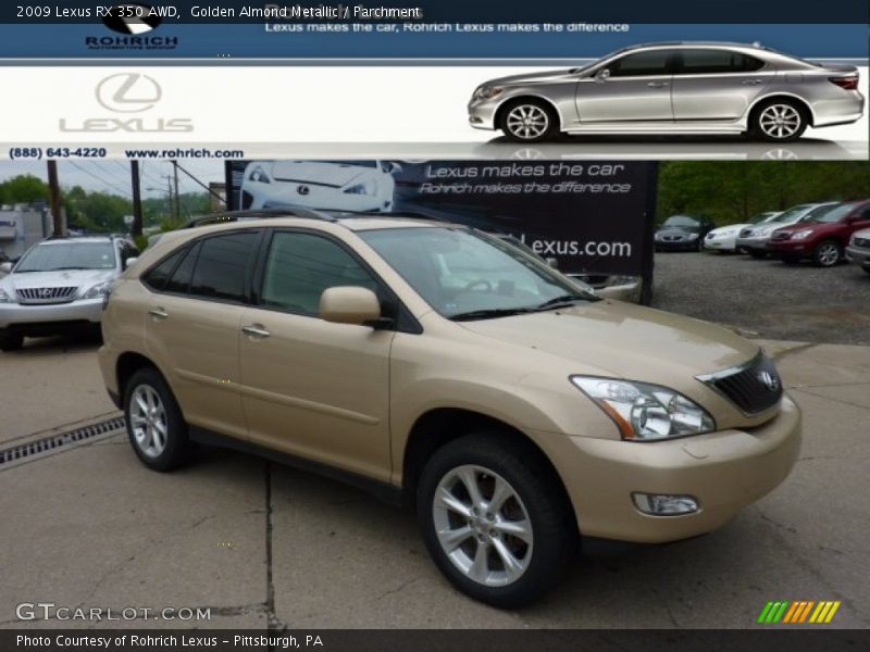 Golden Almond Metallic / Parchment 2009 Lexus RX 350 AWD