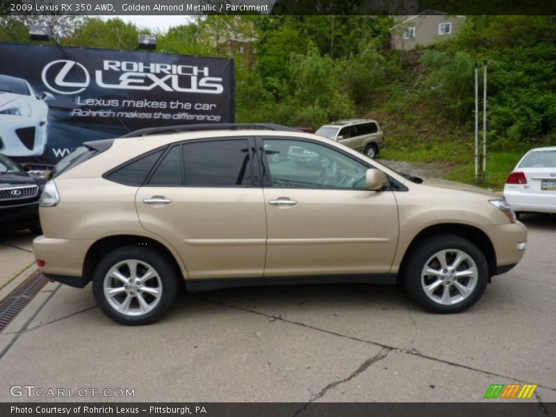 Golden Almond Metallic / Parchment 2009 Lexus RX 350 AWD