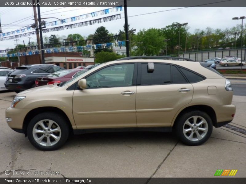 Golden Almond Metallic / Parchment 2009 Lexus RX 350 AWD