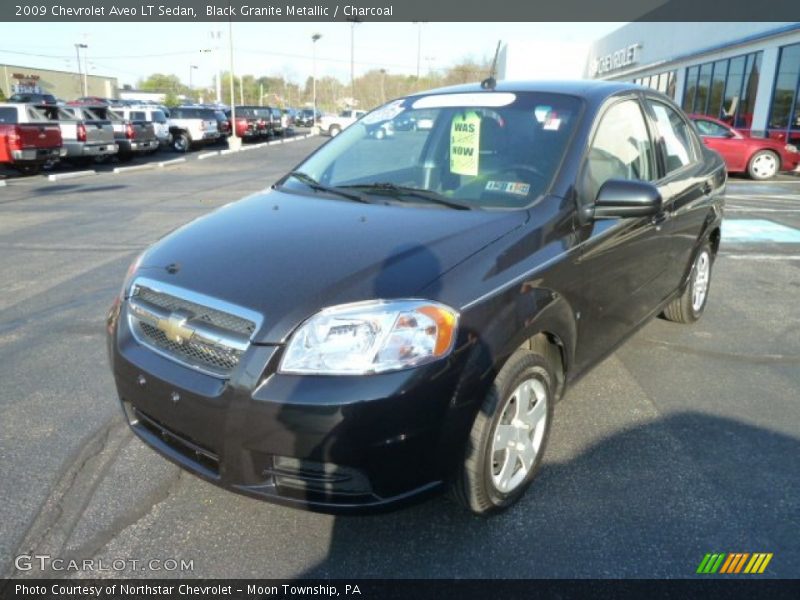 Black Granite Metallic / Charcoal 2009 Chevrolet Aveo LT Sedan