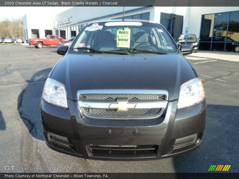 Black Granite Metallic / Charcoal 2009 Chevrolet Aveo LT Sedan