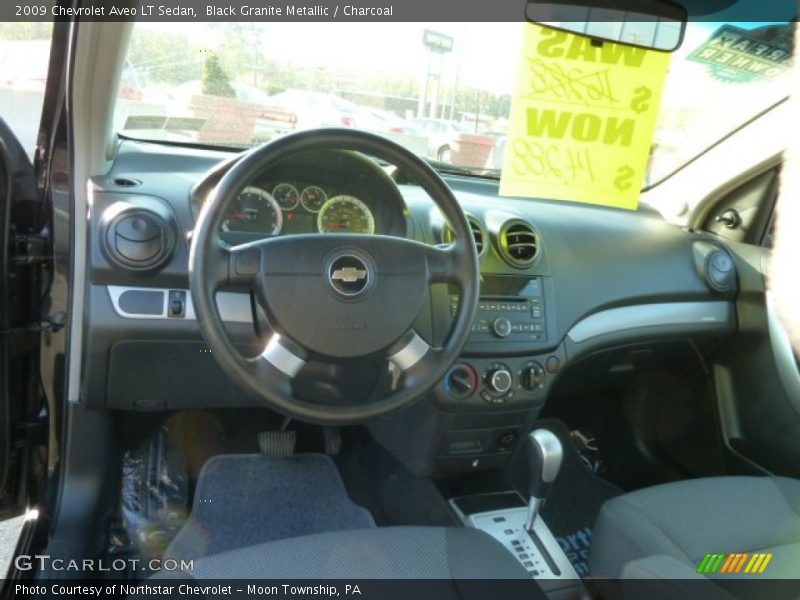 Black Granite Metallic / Charcoal 2009 Chevrolet Aveo LT Sedan