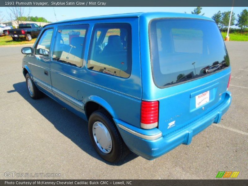 Skyblue Satin Glow / Mist Gray 1993 Plymouth Voyager