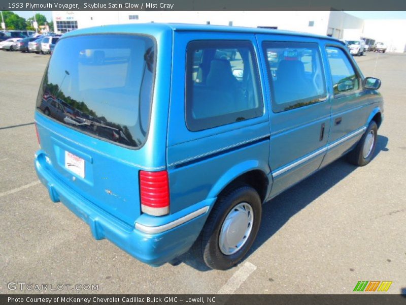 Skyblue Satin Glow / Mist Gray 1993 Plymouth Voyager