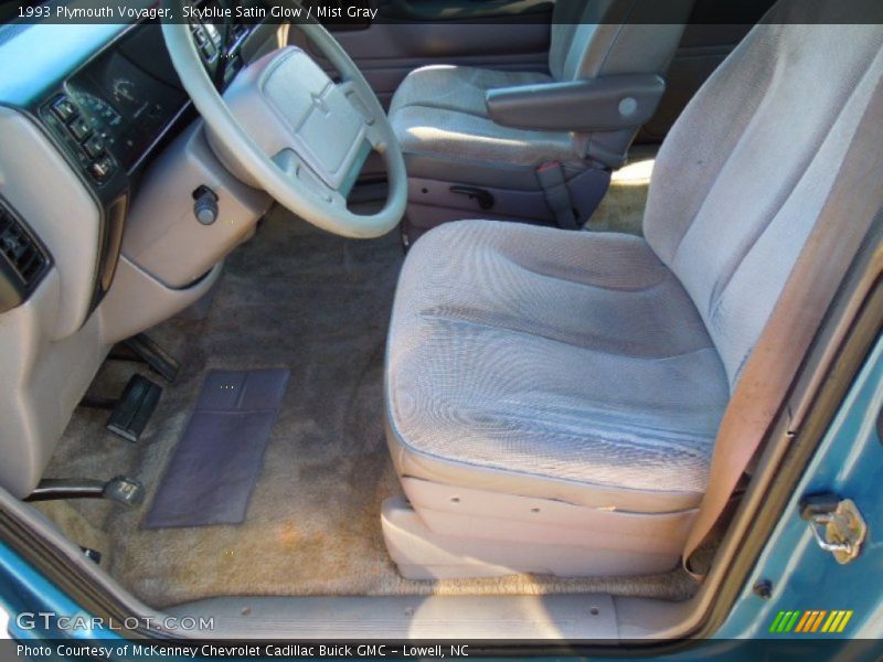 Skyblue Satin Glow / Mist Gray 1993 Plymouth Voyager