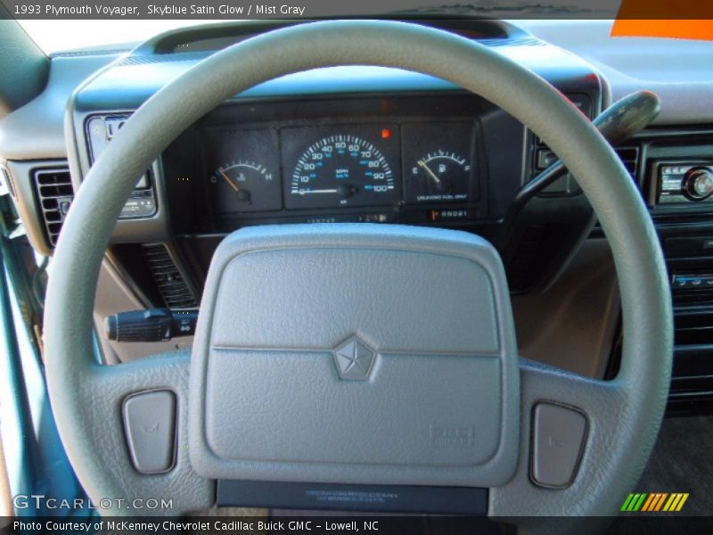 Skyblue Satin Glow / Mist Gray 1993 Plymouth Voyager
