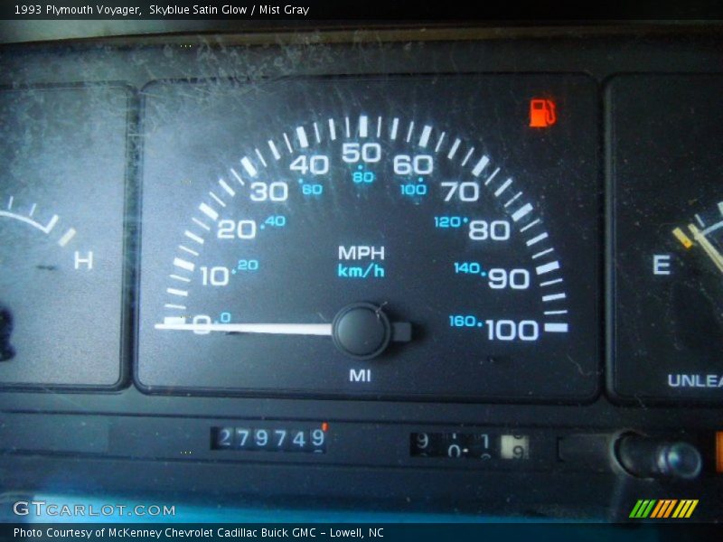 Skyblue Satin Glow / Mist Gray 1993 Plymouth Voyager