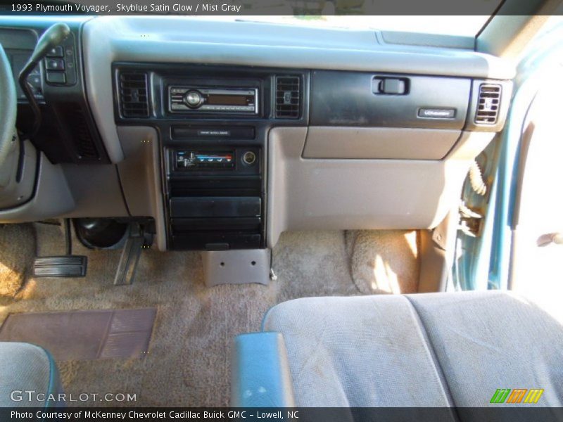 Skyblue Satin Glow / Mist Gray 1993 Plymouth Voyager
