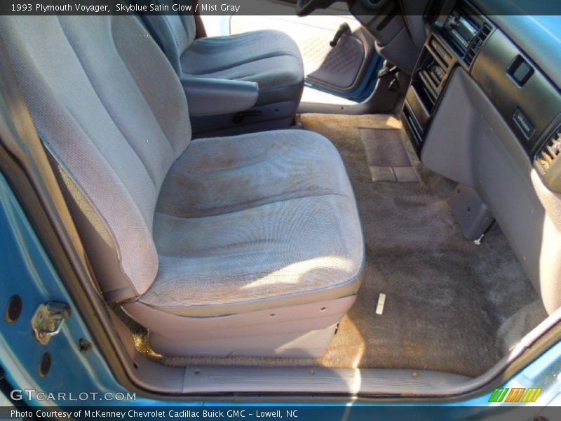 Skyblue Satin Glow / Mist Gray 1993 Plymouth Voyager