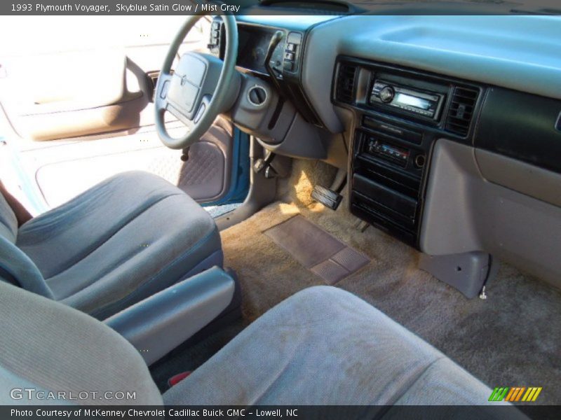 Skyblue Satin Glow / Mist Gray 1993 Plymouth Voyager
